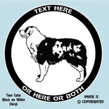AUSTRALIAN SHEEPDOG - PERSONALIZED 2 COLOR DECAL /STICKER- D085