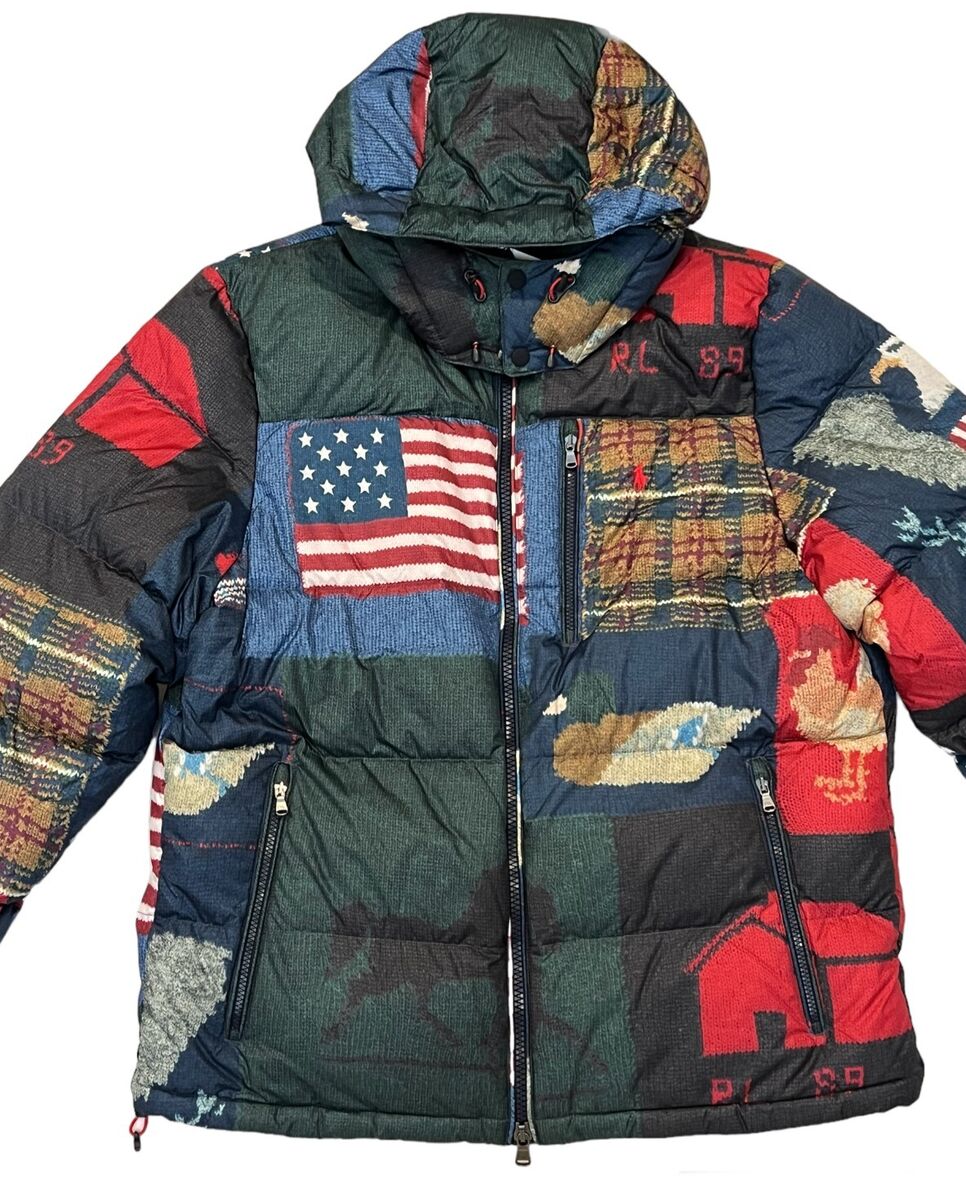 Polo Ralph Lauren Pony Puffer Quilted USA Eagle Flag Polo Ralph Lauren Pony Puffer Quilted USA Eagle Flag