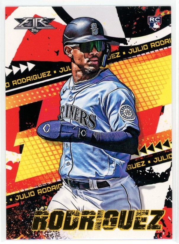2022 Topps Fire Baseball Julio Rodriguez RC #107