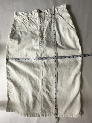 Vintage Wrangler Rock weiß Denim Passe Detail Größe 11 100 % Baumwolle USA Taille 29 Zoll - Bild 3 von 13