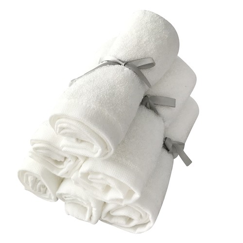 6 Pack Ultra Soft Premium Natural Bamboo Washcloths Baby Infants Toddlers Face - Picture 4 of 6