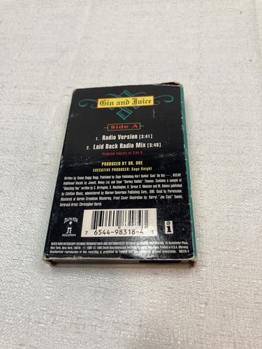 Snoop Doggy Dogg - Gin and Juice Cassette Single Death Row Tape Pre Owned - Picture 2 of 6
