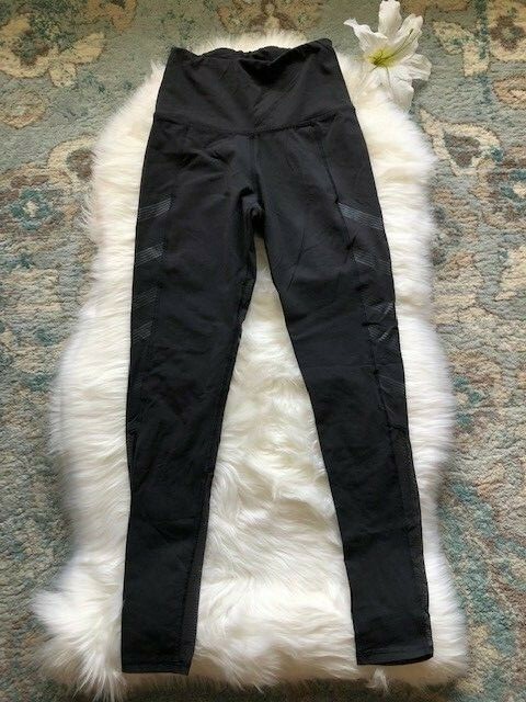 Reebok Leggings Women's XS Mesh Insert Speedwick Athletic Grey