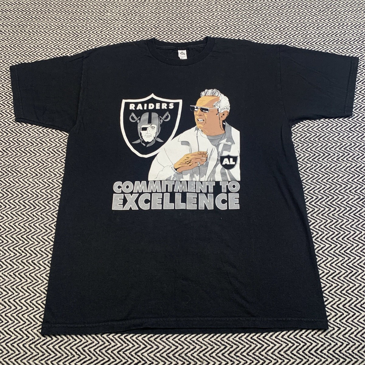 Y2K Oakland Las Vegas Raiders Al Davis NFL Memorial Shirt MENS