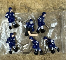 6 Vntg STIGA blue MAPLE LEAFS TEAM TABLE HOCKEY PLAYERS 5 players 1 goalie NHL