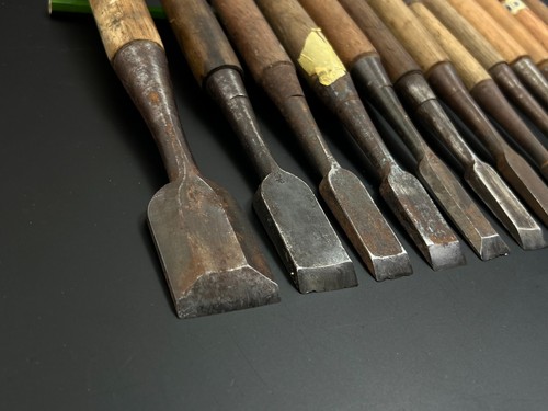 Vintage Japanese Chisel 13set Nomi /Hand Plane Saw Iron Hammer Hand Tool/c63 - Picture 13 of 23