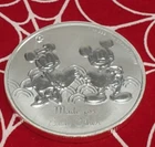 2023 Niue Disney Mickey/Minnie Mouse 🧡 1 Oz Valentine's Love  BU Silver Coin🐭