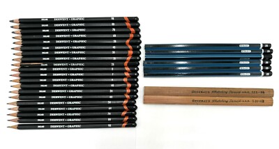 Derwent Graphic General s Bazic LOT OF 28 Drawing Pencils Variety Lead Bundle