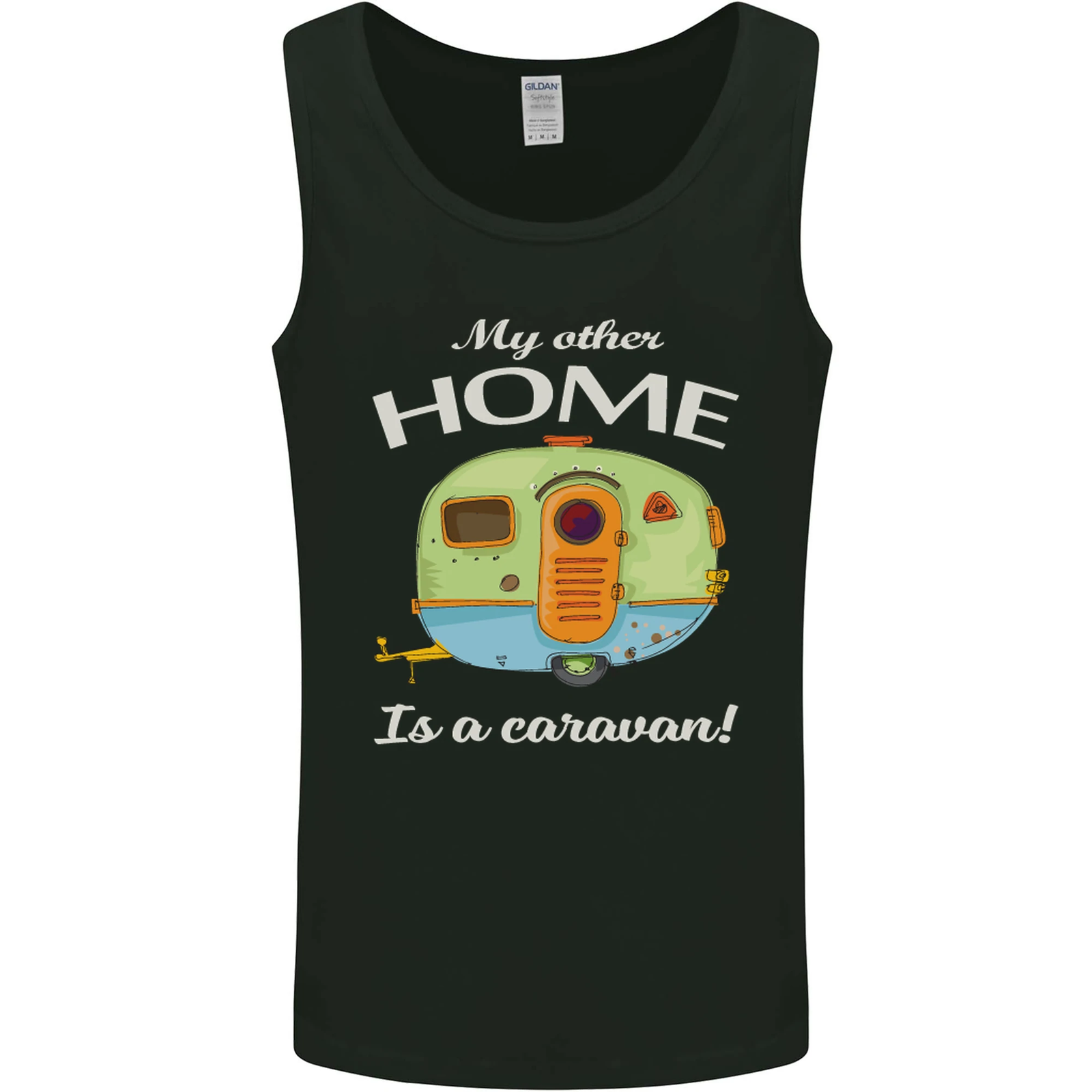 ALTRA My Other Home Is a Caravan Caravanning Mens Vest Tank Top