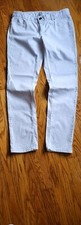 Cache Women's White Sparkling Silver Studded Stretch Denim Jeans Size 8