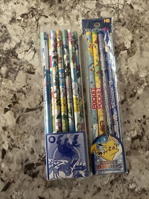 VTG 2007 Pokemon Pencils Pocket Masters&Pokemon Center Lot Of 14 JAPAN Pikachu