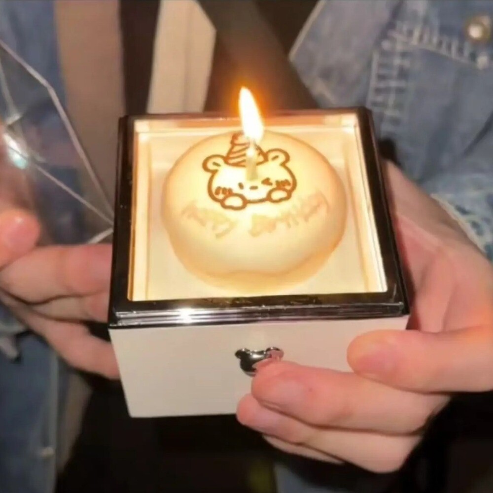 Ring Display Bear Flip Ring Box Mini Cake Gift Packaging for Birthdays-image