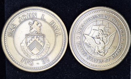 FFG-32 USS JOHN L HALL - Navy Challenge Coin