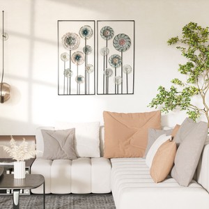 3D Metal Wall Art Set of 2 Modern Flower Hanging Wall Sculpture Home Decor - Click1Get2 Hot Best Offers&secure=symbol0&set=par&sale=mega Discount&set=par1&price_min=200&sale=mega Discount