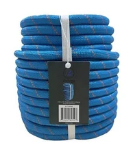 15-135 0.55in. x 125ft. 8400 Lbs Breaking Strength No-Stretch Rope, Blue