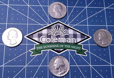 #ad #ad Coleman quot;The Sunshine Of The Nightquot; GREEN PLAID #3 Collectible sticker $3.50