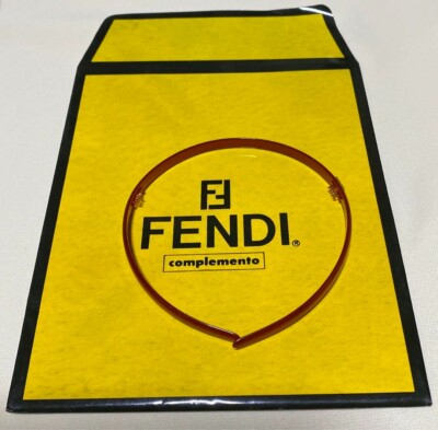 Authentic Fendi Vintage Headband Logo Plastic Deadstock Not