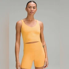 Lululemon Align Tank Top Mango Dream size 0 sweat wicking soft bra gorpcore gym