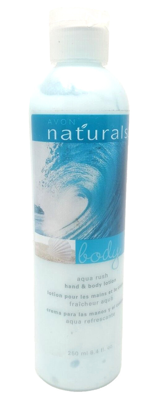 Avon Naturals Aqua Rush Hand & Body Lotion 8.4 oz Sealed New Old Stock Retired