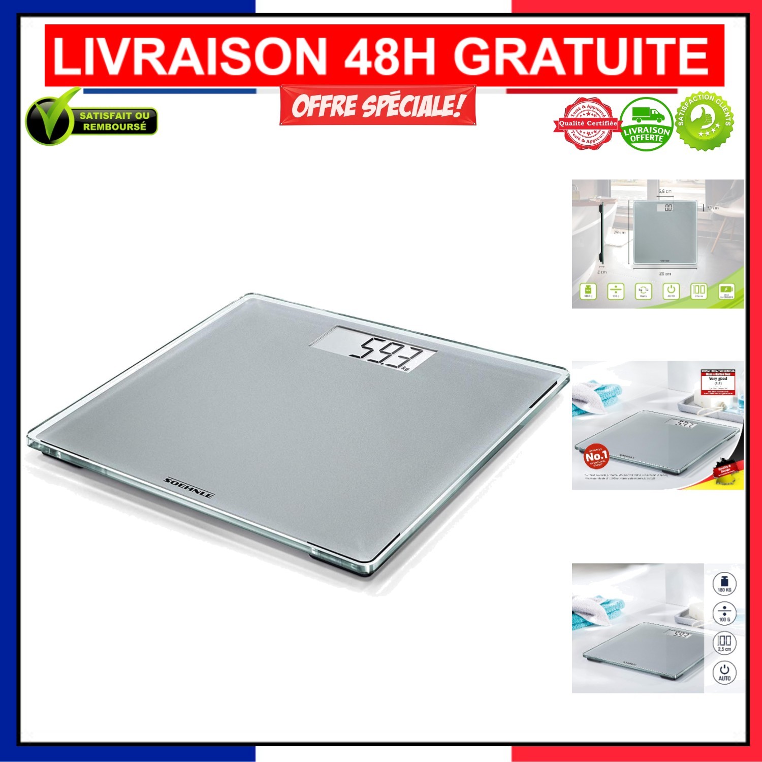 Pèse-personne numérique Soehnle Style Sense balance électronique mince