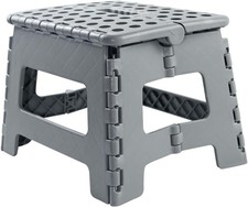 Armo® Grey Folding Step Stool With Carry Handle Kids Step Stool