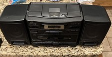 JVC CD Portable System Player PC-X105 FM AM CD Boombox - Tape Decks Need Work.