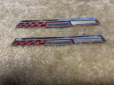 66 67 New Canadian Beaumont Fender Emblems Pair 3393529 1966  1967  U.S.A Made