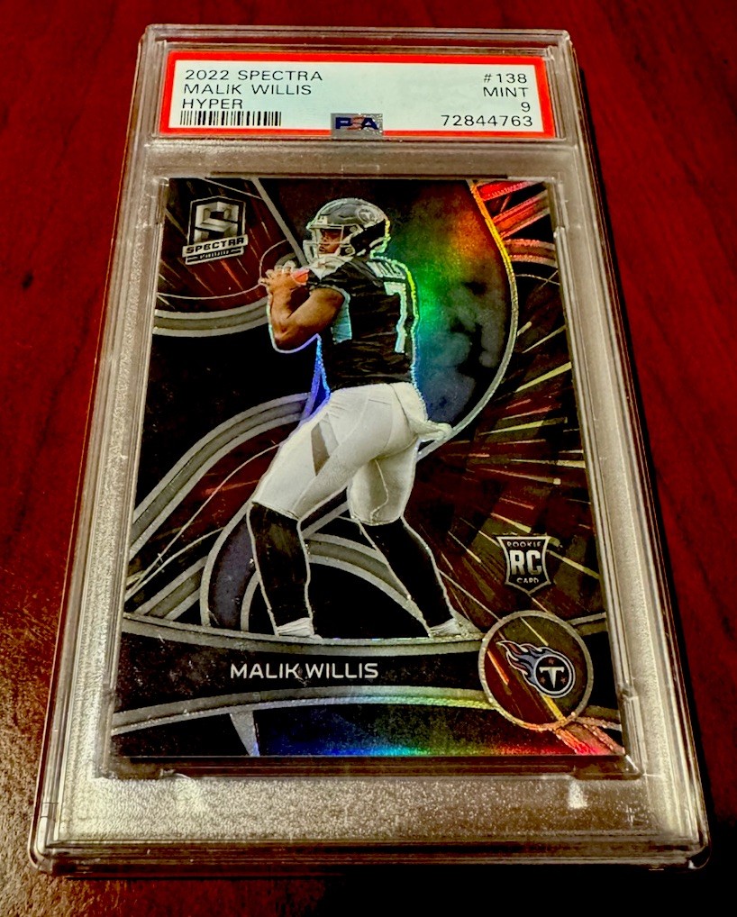2022 Malik Willis 6/75 PSA 9 Panini Spectra Hyper Rookie RC #138 Titans Packers