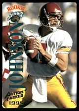 1995 Action Packed #121 Rob Johnson Rookie RC Jacksonville Jaguars football card. rookie card picture