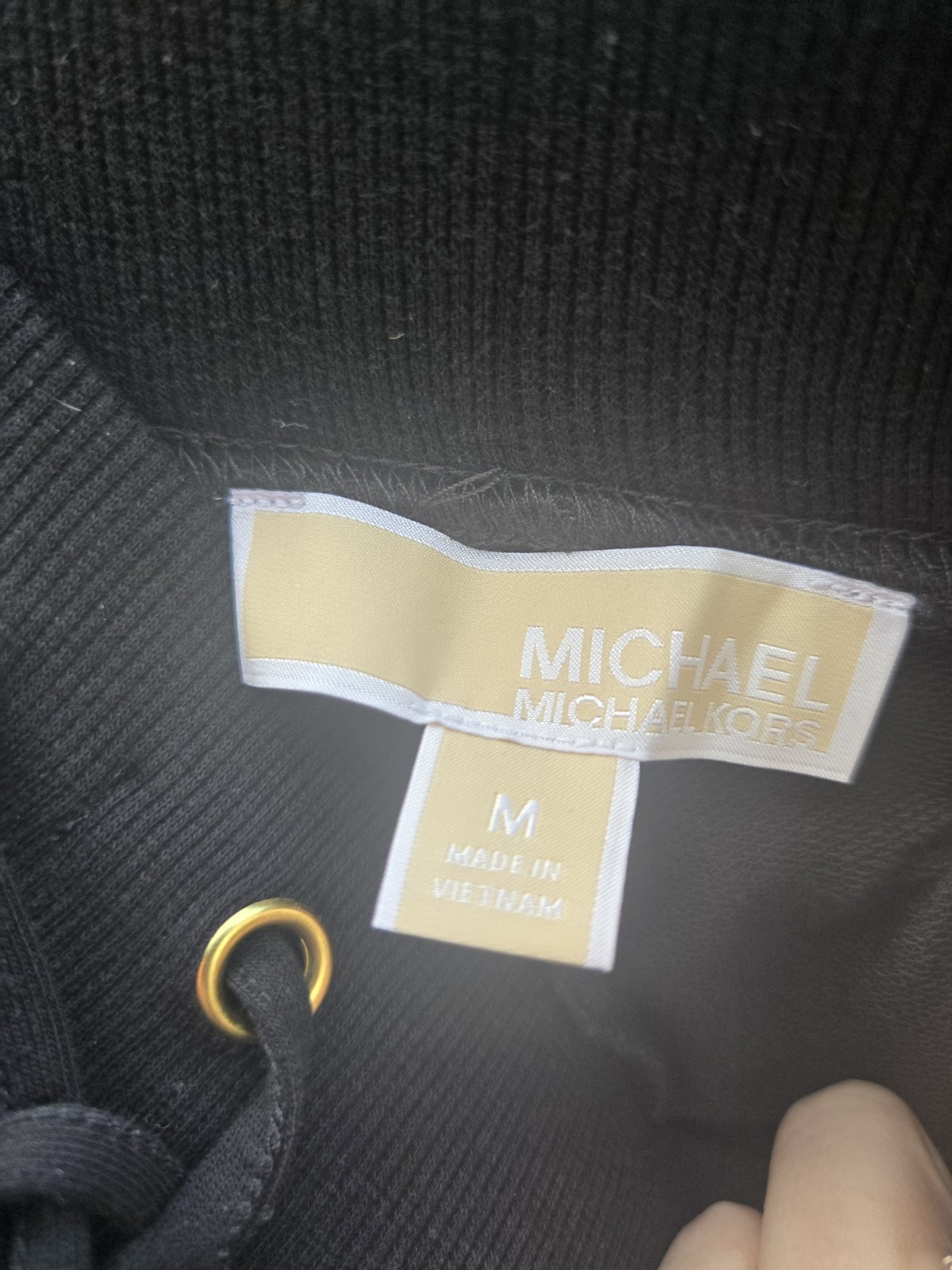 Michael Kors Women's Black Logo Jogger Pants Size M Drawstring Elastic Waist thumbnail 3