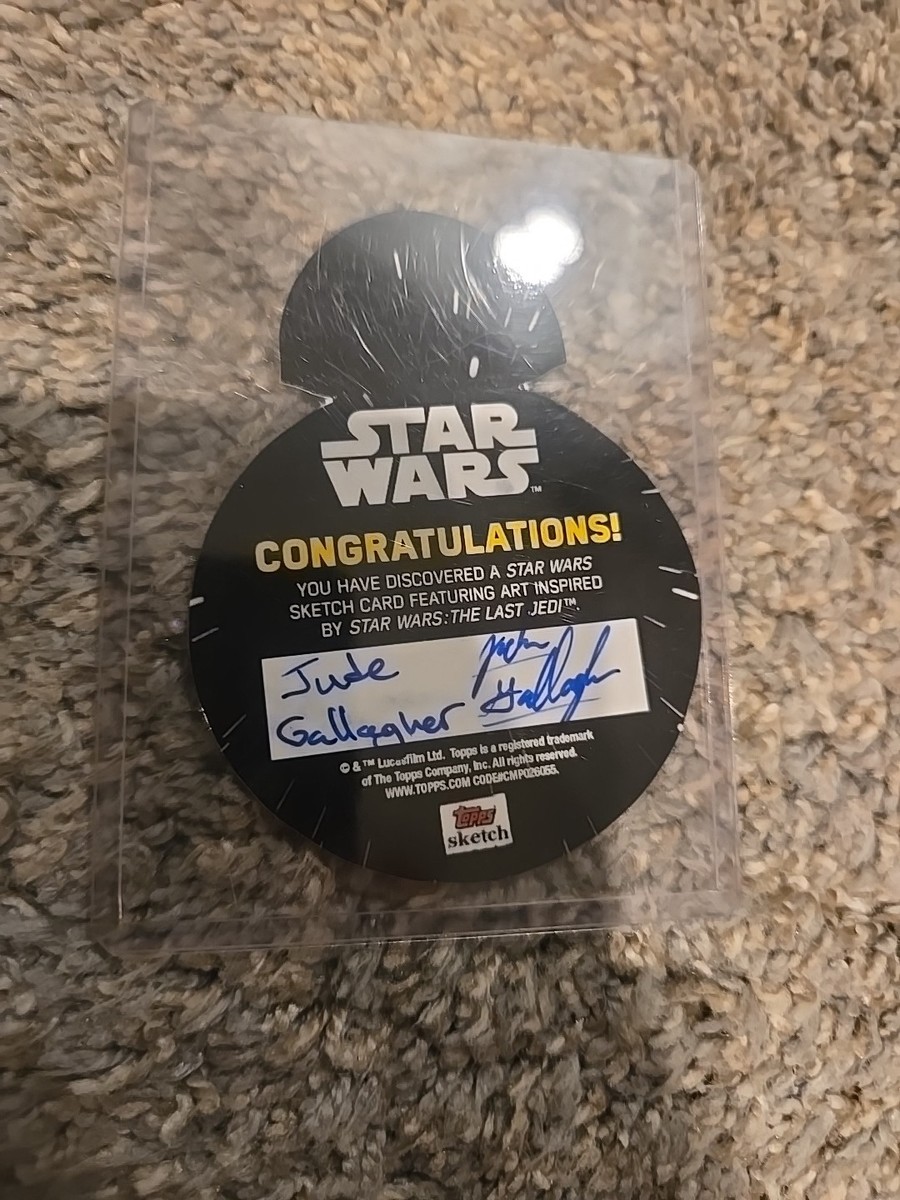 Topps Star Wars The Last Jedi BB-8 shaped Sketch Card RARE | eBay