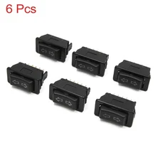 6pcs Universal Black 5 Pin Car Power Window Door Electric Switch Control Button