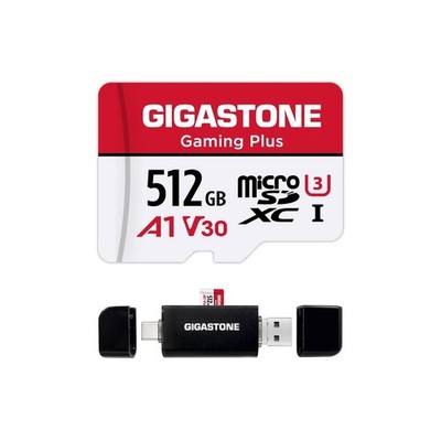 【for Switch 1 Only】 GIGASTONE 512GB Micro SD Card with USB C Card