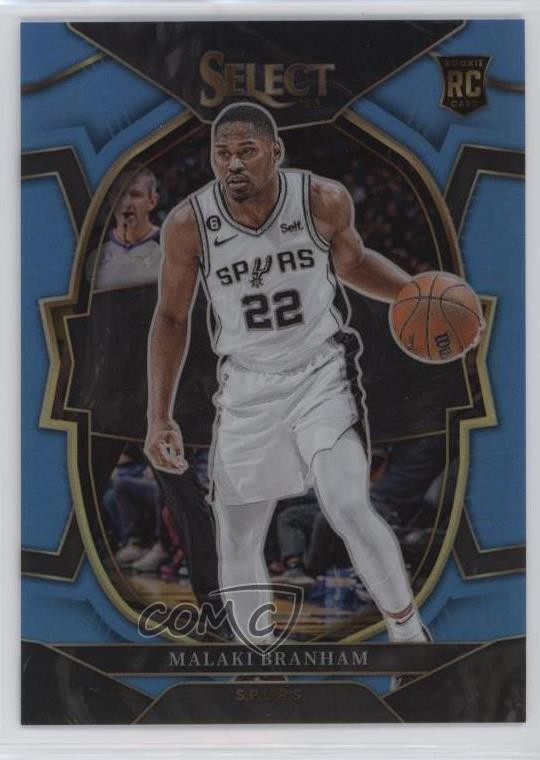 2022-23 Panini Select Concourse Light Blue Prizm 190/299 Malaki Branham #95 0b3
