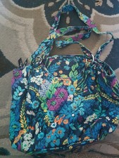 Vera Bradley Midnight Blue Floral Glenna Shoulder Bag Double Handle