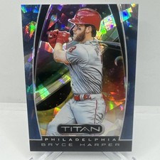 2019 Panini Chronicles Titan Blue Ice Prizm l Bryce Harper #63/99 #9 Phillies