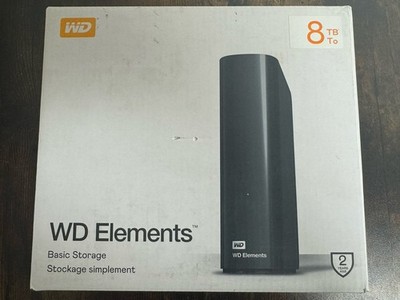 WD Elements 8TB External Hard Drive USB 3.0 Desktop HDD Black