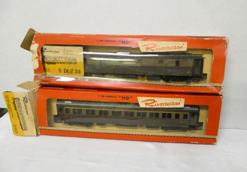 RIVAROSSI LOTTO CON CARROZZA PASSEGGERI AZ 52008 E BAGAGLIAIO DU 95017 ANNI 50 | Zustand: Usato
