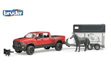 Bruder Power Wagon Pick Up Truck RAM 2500 w/ Horse Trailer Childrens Toy Model