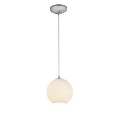Access Lighting 985ST-WHTLN 8 in. Japanese Glass Lantern Ceiling Light with W...