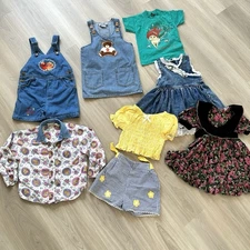 Vintage 90s Baby Clothing Lot Overalls & More 4T / 5T Read!