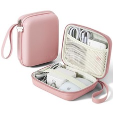 Charger Case Macbook Portable Tech Electronic Organizer Bag Cords Pink L