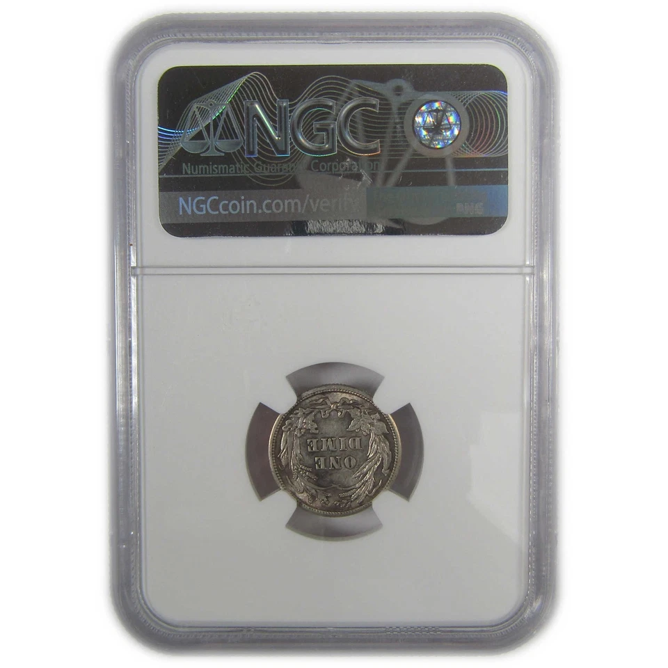 1914 Barber Dime AU 58 NGC Silver 10c Coin SKU:I22555 - Image 2 of 4