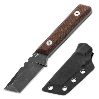 BÖKER PLUS Thicker Clipper Full Tang Tanto Messer 42a D2 Micarta Braun 02BO601