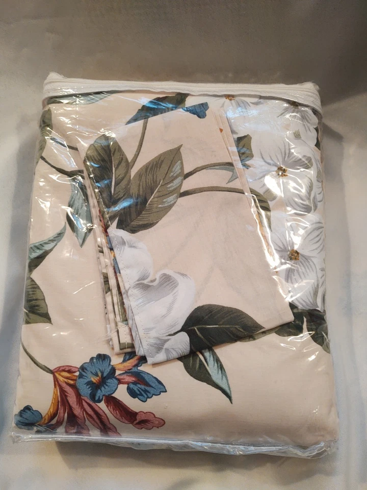 Williamsburg магнолия занавески панели 80 x 84 и галстук спинки неравномерный новый с Ярлыками - Изображение 4 из 4