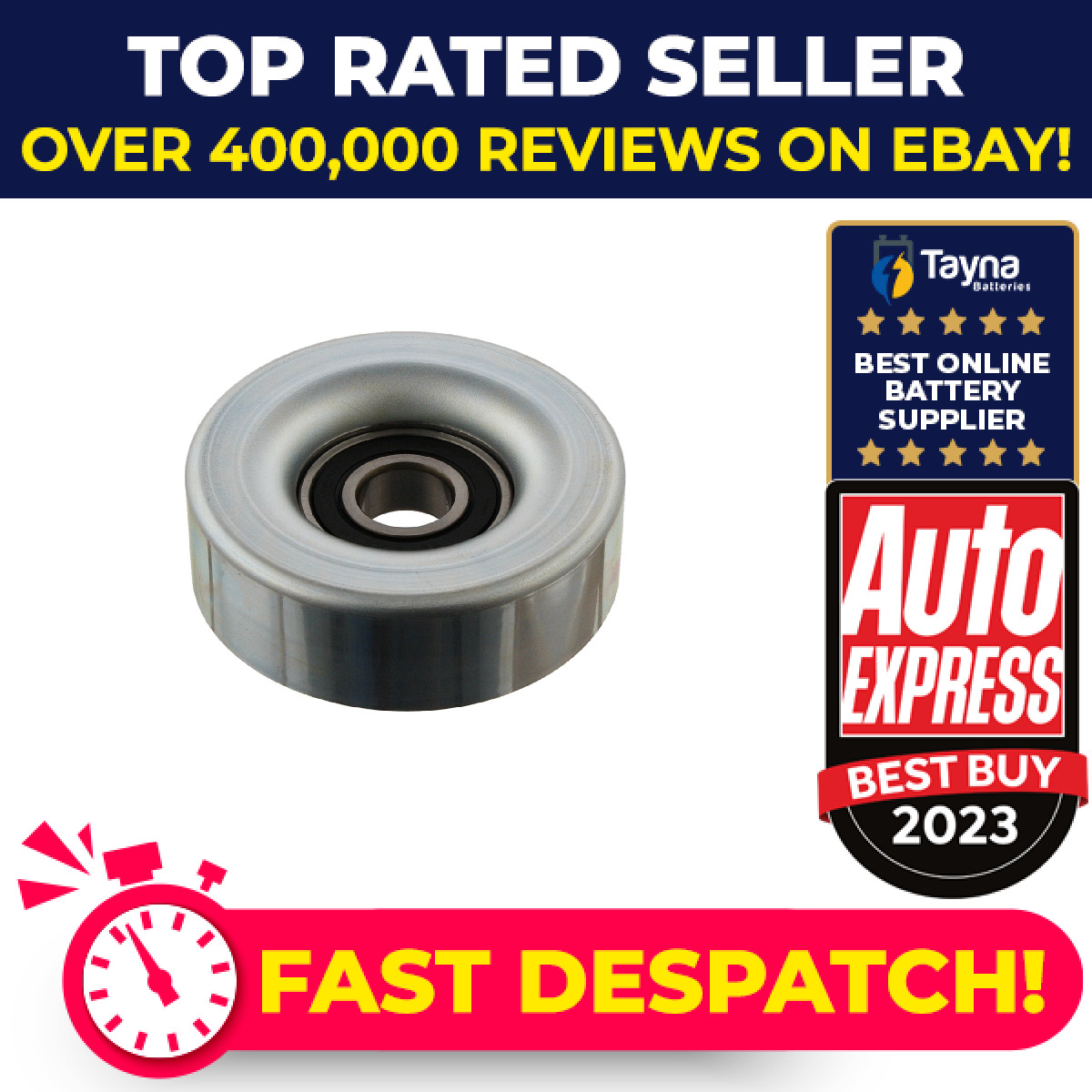 Aux Belt Idler Pulley fits HONDA JAZZ Mk2, Mk3 1.3 2002 on Guide Deflection New