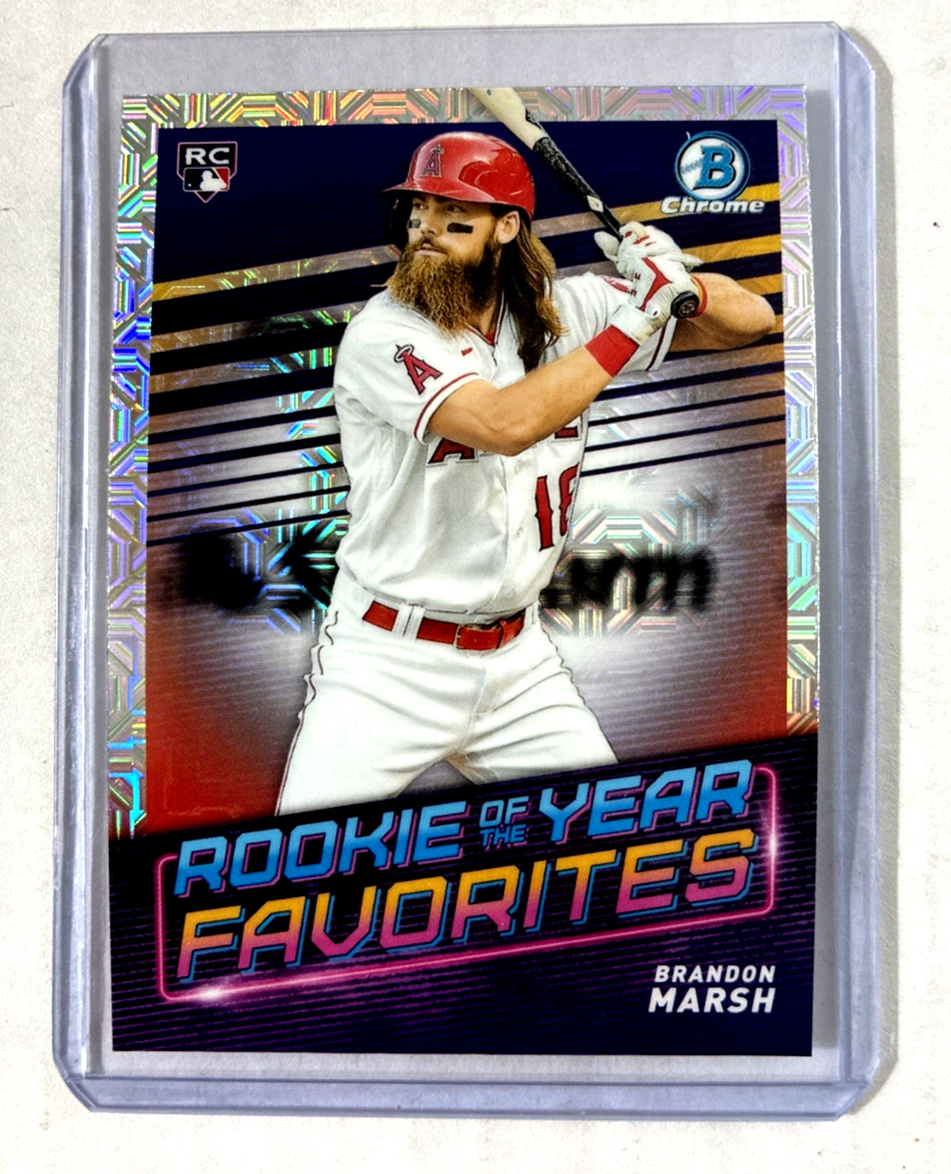 Mojo Refractor- 2022 Bowman Chrome #ROYF-3 Brandon Marsh Rookie of Year Favorite