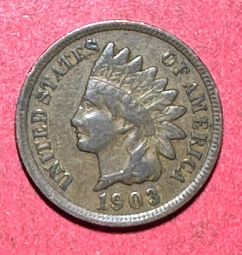1903 US Indian Head Cent! XF! SHARP! Old US Coin!