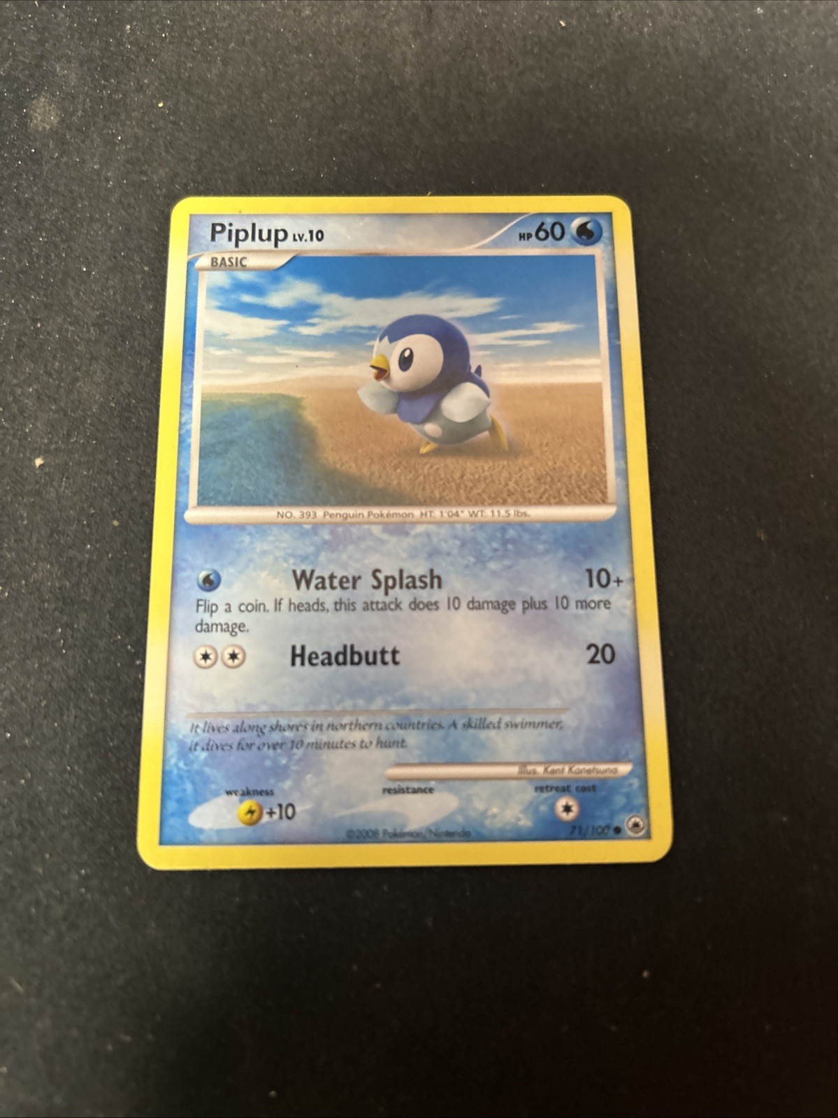 Pokemon Card Piplup LV.10 Majestic Dawn 71/100 Non-Holo Common TCG D