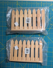 Unfinished Picket Fence Wood Cutout 4.5  x 6.5  NOS